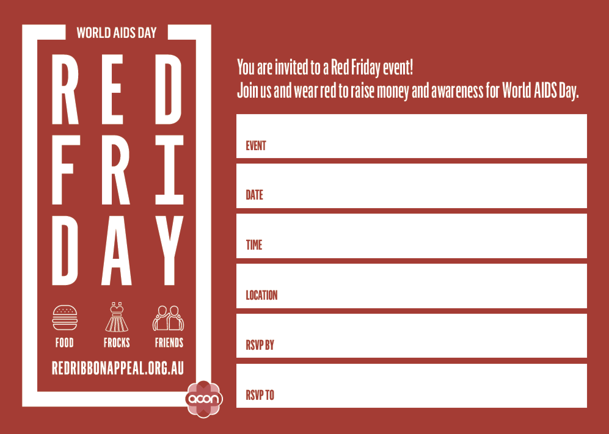 Red Friday - Invitation (PDF)