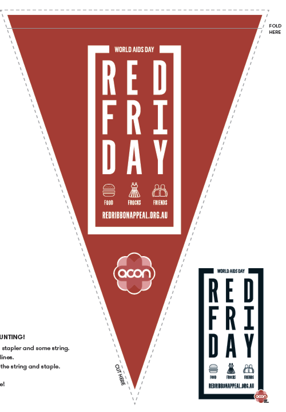Red Friday - DIY Bunting (PDF)